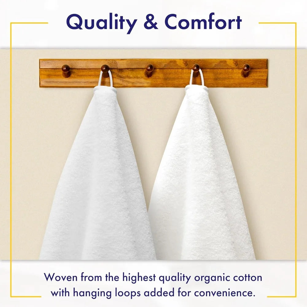 100% Organic Zero-Cotton Towels - GOTS Certified Luxury Bath Towels - Ultra Soft & Plush 700GSM Long