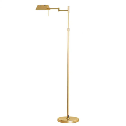 Dimmable Metal Floor Lamp, 12W LED Reading Floor Lamp with Swing Arm, 3 Color Temperature, Height Adjustable Standing Lamp