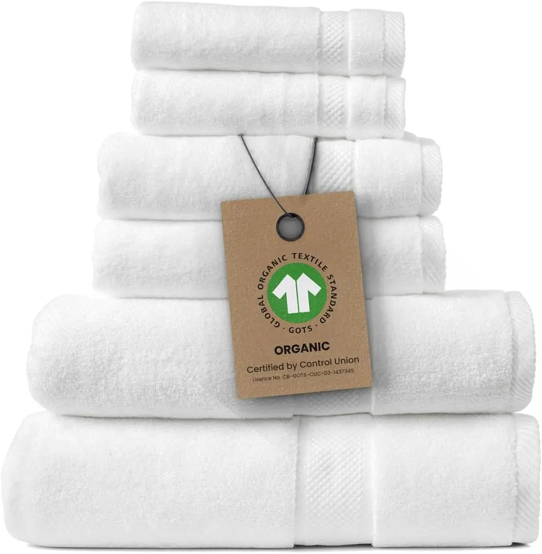 100% Organic Zero-Cotton Towels - GOTS Certified Luxury Bath Towels - Ultra Soft & Plush 700GSM Long