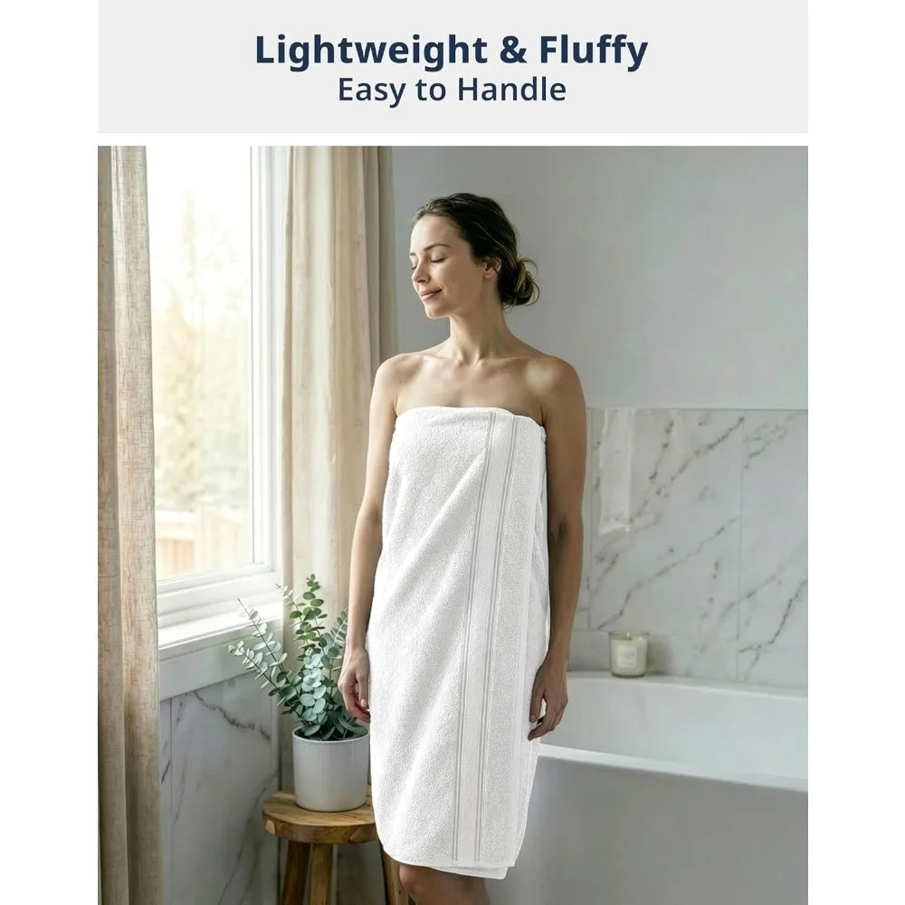 Towel Set of 18 – Premium 100% Cotton, Zero Twist, 6 Large Bath Towel, 6 Hand Towels & 6 Wash Cloths